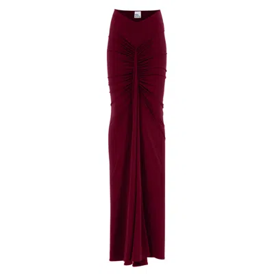 HERFETCH WOMEN'S NEUTRALS TAILORED SKIRT-BURGUNDY