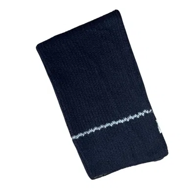 HERITAGEMODA WOMEN'S BLACK / NEUTRALS HANDKNIT SOFT BLACK PREMIUM ALPACA SKI SCARF