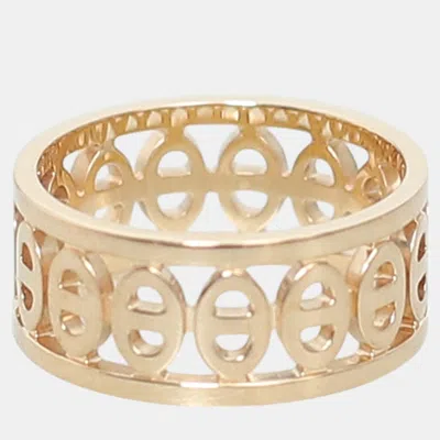 HERMES 18K ROSE GOLD CHAINE D'ANCRE DIVINE RING EU 51