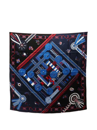 HERMES 2010S FLOTS FLEURS ET FRONTAUX SCARF