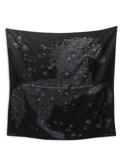 HERMES 2020S HORSE-PRINT SILK SCARF