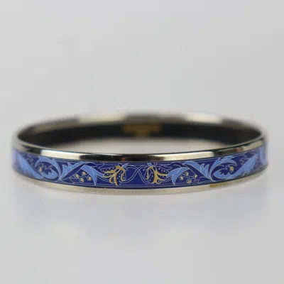 HERMES BLUE CLOISONNÉ/ENAMEL METAL BANGLE (PRE-OWNED)