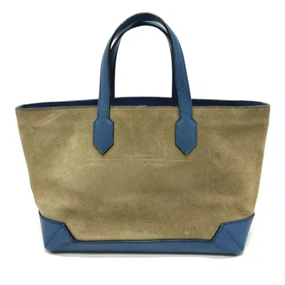 HERMES HERMES BLUE LEATHER TOTE BAG (PRE-OWNED)
