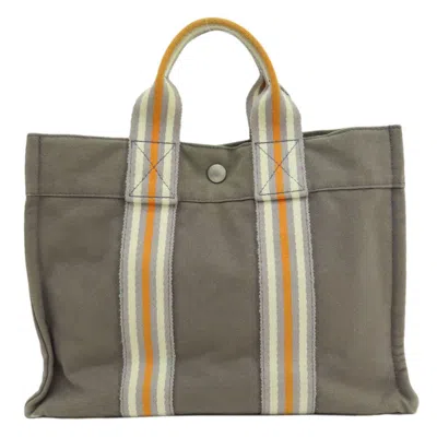 HERMES CANVAS HANDBAG (PRE-OWNED)