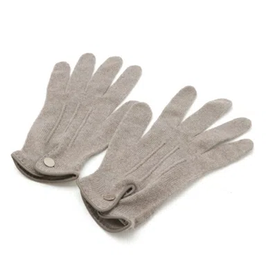 HERMES CASHMERE LEATHER SHORT GLOVES (PRE-OWNED)