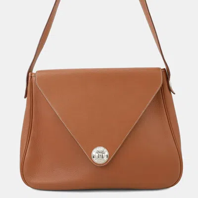 HERMES CHRISTINE COGNAC TAURILLON CLEMENCE BAG