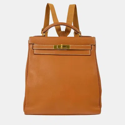 HERMES GOLD TOGO KELLY ADO GM BACKPACK