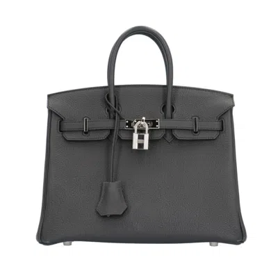 HERMES GRAPHITE TOGO LEATHER HANDBAG (PRE-OWNED)