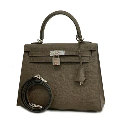 HERMES KELLY EPSOM LEATHER HANDBAG (PRE-OWNED)