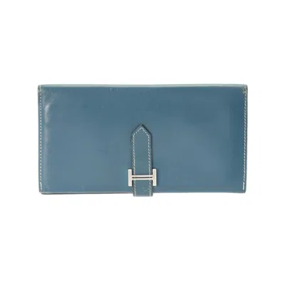 HERMES LEATHER LONG WALLET (BI-FOLD) (PRE-OWNED)