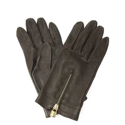 HERMES LEATHER WARM GLOVES (PRE-OWNED)