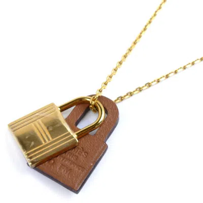 HERMES METAL SWIFT LEATHER NECKLACE (PRE-OWNED)