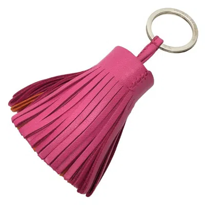 HERMES PINK AGNEAU MILO KEYRING (PRE-OWNED)