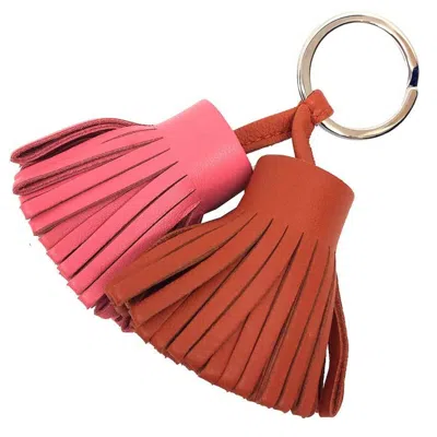 HERMES PINK LEATHER KEYRING (PRE-OWNED)