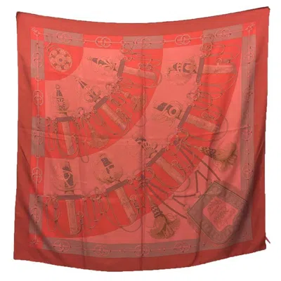 HERMES PINK PINK SILK SHAWL (PRE-OWNED)