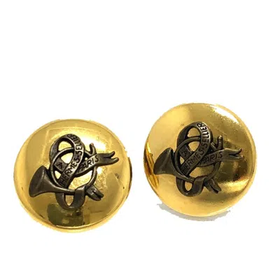 HERMES PLATED CLIP EARRINGS (PRE-OWNED)