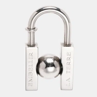 HERMES HERMÈS SILVER TONE HARDWARE CADENA LOCK CHARM