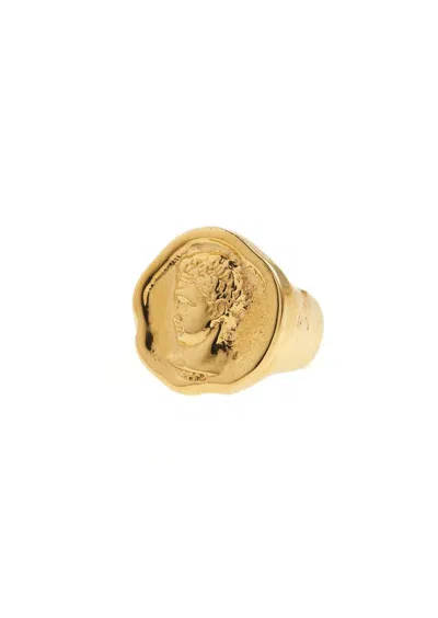 HERMINA ATHENS HERMINA ATHENS HERMIS SIGNET RING GOLD SIZE 50 ACCESSORIES