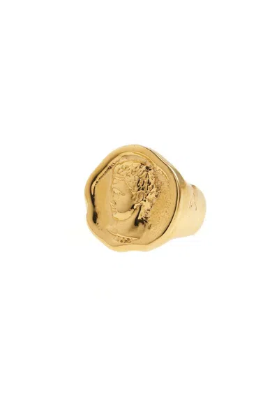 HERMINA ATHENS HERMINA ATHENS HERMIS SIGNET RING GOLD SIZE 54 ACCESSORIES