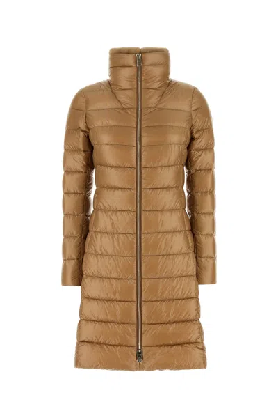 HERNO PIUMINO IN NYLON CAMMELLO  DONNA