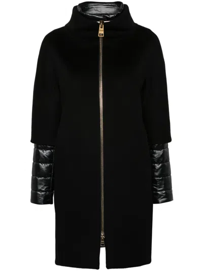 HERNO DETACHABLE-PANELS VIRGIN-WOOL COAT
