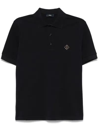 HERNO EMBROIDERED-LOGO POLO SHIRT