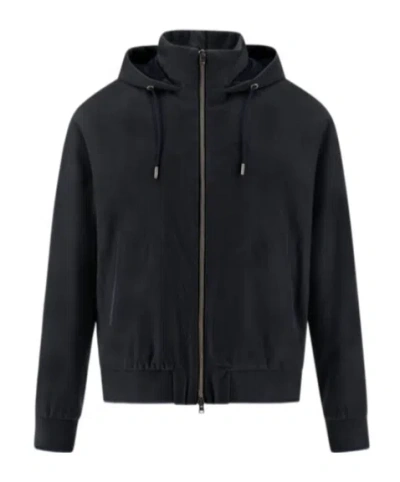 HERNO HERNO ZIP-UP DRAWSTRING HOODED JACKET