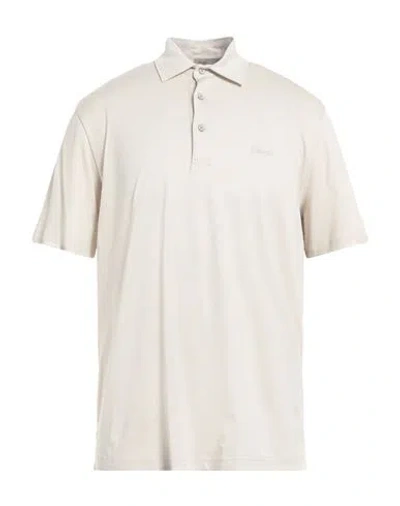 HERNO HERNO MAN POLO SHIRT LIGHT GREY SIZE 40 COTTON