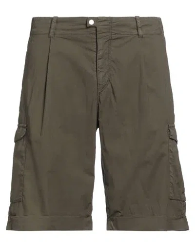 HERNO HERNO MAN SHORTS & BERMUDA SHORTS DARK GREEN SIZE XL COTTON, ELASTANE