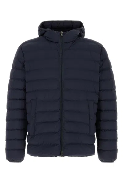 HERNO NAVY BLUE STRETCH NYLON JACKET