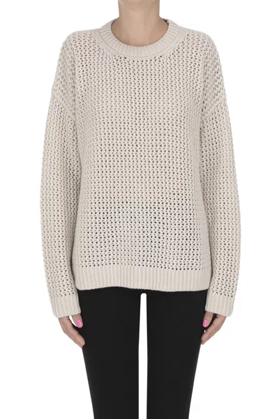 HERNO OPEN KNIT BOXY PULLOVER