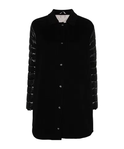 HERNO HERNO PANELLED STRAIGHT HEM PUFFER COAT