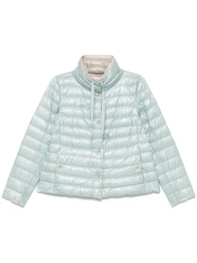 HERNO DRAWSTRING-NECK QUILTED JACKET