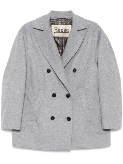 HERNO VIRGIN WOOL PEACOAT