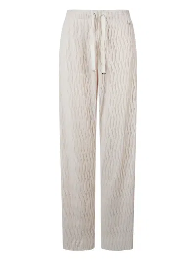 HERNO WAVE-JACQUARD TROUSERS