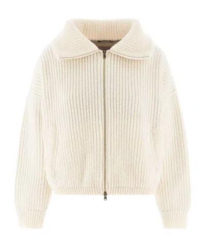 HERNO WOOL ZIPPED CARDIGAN