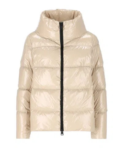 HERNO HERNO ZIPPED HOODED DOWN JACKET