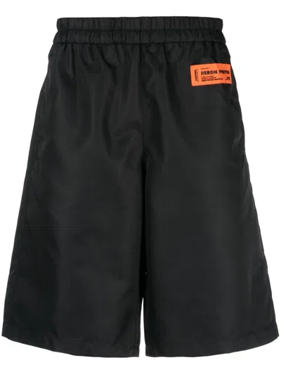 HERON PRESTON EX-RAY LOGO-PATCH SHORTS
