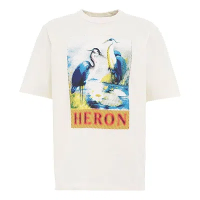 HERON PRESTON HERON PRESTON FW22 Halftone Heron T-shirt 'White Navy Blue'