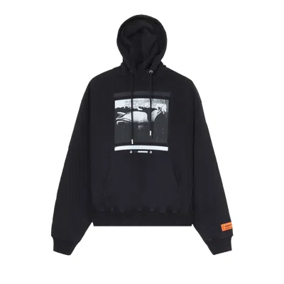 HERON PRESTON HERON PRESTON GRAPHIC PRINT HOODIE 'BLACK'