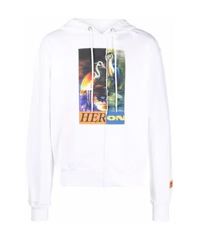 HERON PRESTON HERON SPLIT HERON PRNT HD SWT WHT ORNG