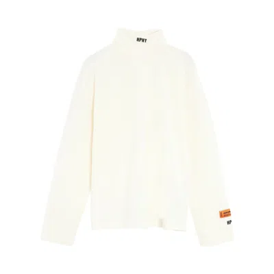 HERON PRESTON HERON PRESTON LOGO PATCH LONG-SLEEVE T-SHIRT 'WHITE'