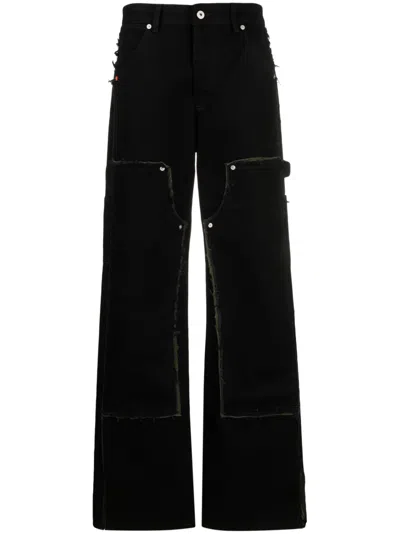 HERON PRESTON REBUILT WIDE-LEG CARPENTER JEANS