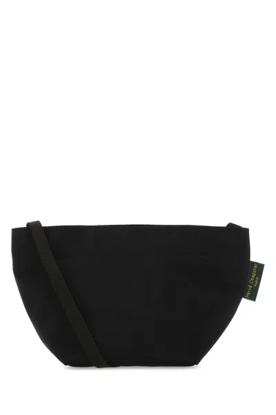 HERVE CHAPELIER BLACK CANVAS CROSSBODY BAG