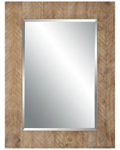 HEWSON HEWSON NATURAL SOLID WOOD WITH CHEVRON PATTERN MIRROR