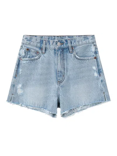 HEY JOANIE DISTRESSED-EFFECT SHORTS