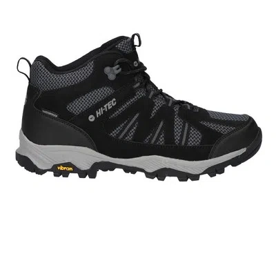HI-TEC HI-TEC MENS ALPHA PRO VENT WATERPROOF MID WALKING BOOTS BLACK SPORTS OUTDOORS