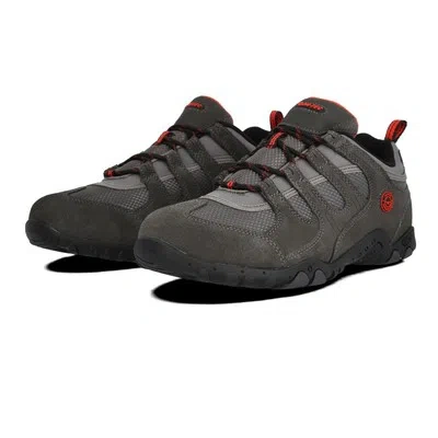 HI-TEC HI-TEC MENS QUADRA II WALKING SHOES - GREY SPORTS OUTDOORS BREATHABLE SUEDE