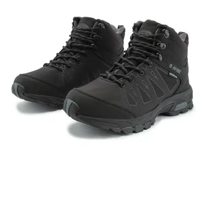 HI-TEC HI-TEC MENS RAVEN MID WATERPROOF WALKING BOOTS - BLACK SPORTS OUTDOORS