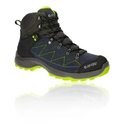 HI-TEC HI-TEC MENS SPORTHIKE MID WATERPROOF WALKING BOOTS BLACK GREEN SPORTS OUTDOORS